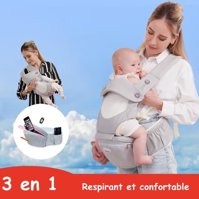 Porte-bébé enveloppant, portant un porte-bébé réglable pour nourrisson  nouveau-né à tout-petit, porte-bébé en maille respirante avec rangement  pour bébé garçon jusqu'à 40 lb
