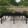vidaXL Table de jardin noir 203,5x100x76 cm bois massif de pin 823987-2