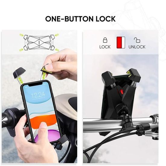 UGreen Support de smartphone pour vélo (guidons de 15 à 45 mm