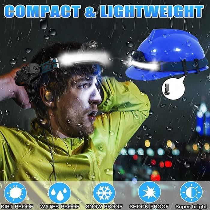 Lampe Frontale LED Rechargeable, Lampe Frontale 1000 avec Capteur