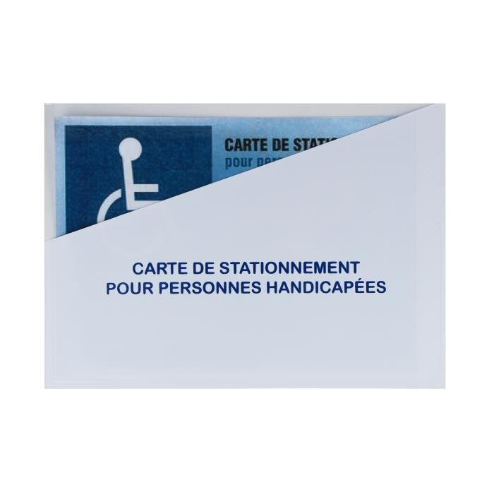 Support adhésif pour Carte de stationnement handicapé Porte étui à Pare- Brise - Cdiscount Auto