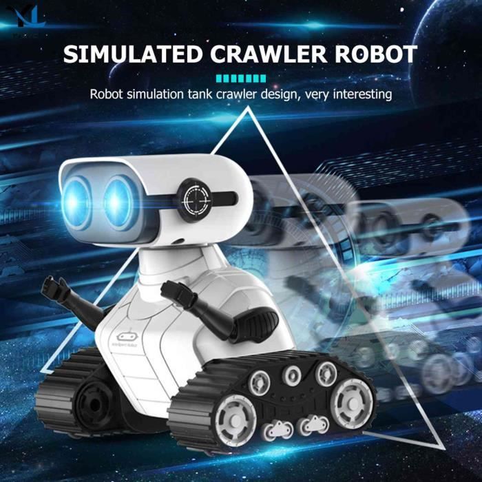 Robot interactif Intelligent 2.4GHz, avec musique, yeux LED, électronique,  fonction vocale, chant, danse, jou