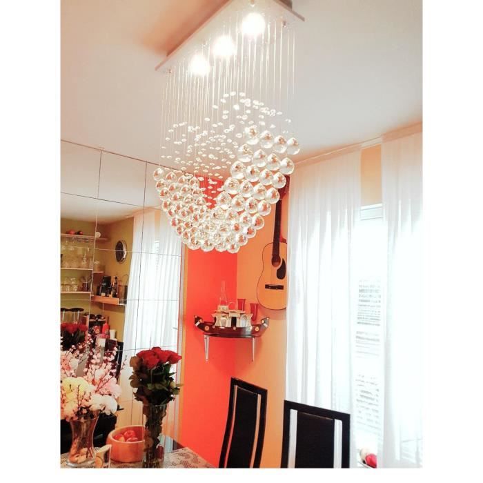 Pendentif Lustre Rectangle En Cristal - 100 Mm - 1 Trou - Pour Décoration Luminaire, Mariage, éclairage - 3