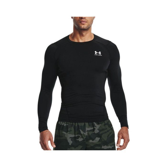 Pull de sport Under Armour HG Armour Comp LS pour homme noir