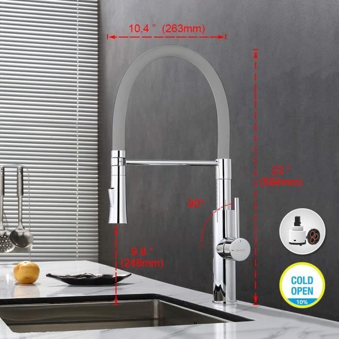 Flexible 1,5m Pour Mitigeur De Cuisine - Métal, JES, 1500mm