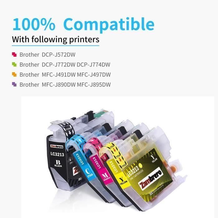 Jagute LC3211 LC3213 Cartucce D'inchiostro Compatibili Con Cartucce Brother LC 3213 Per Brother MFC-J491DW Cartucce MFC-J497DW DCP-J572DW MFC-J895DW MFC -J890DW DCP-J772DW J774DW (10-Pack, 4B/2C/2M/2Y - Foto 9