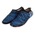 Chaussures d'eau pieds nus ESTINK - Séchage rapide, respirantes, élastiques et confortables - Noir et bleu-3