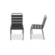 Ensemble table de jardin et 8 chaises - 180 x 90 x 72 cm - Acier - Palavas - Gris-3
