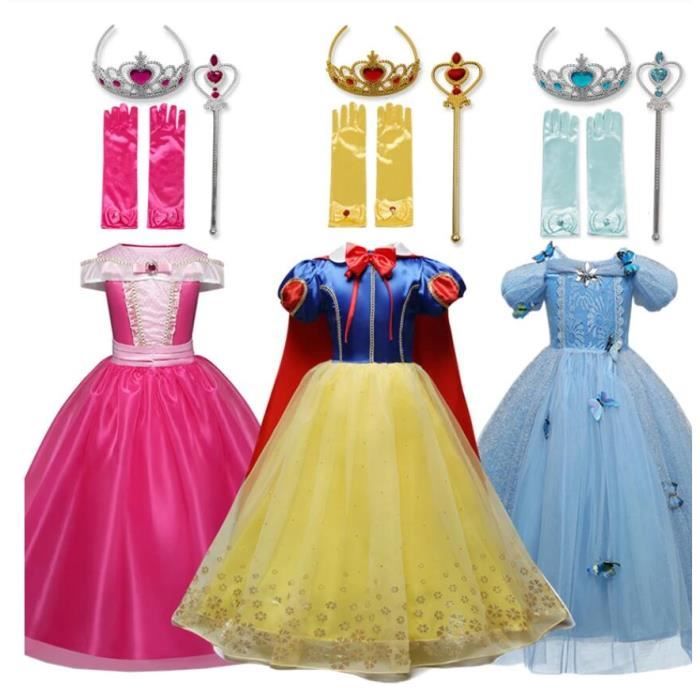 Acheter Robe de princesse de luxe sirène scintillante pour enfants, robe à  paillettes brillantes pour filles de 2 ans, 10, 12 ans, 14 ans, robe de  soirée élégante pour adolescentes