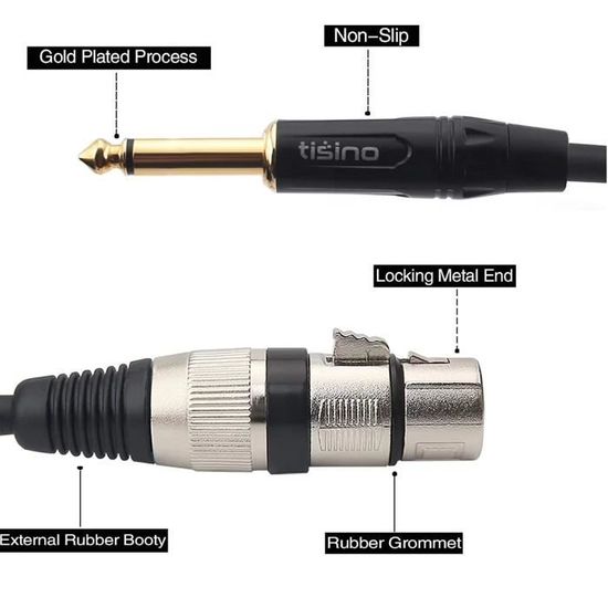 Lot De 6 Câbles Audio Adam Hall - Jack 6,3 Mm Mono - Pour Instruments, Sono