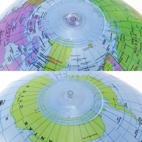 Gonflable 40CM globe atlas carte du monde terre sauter balle jouet éducatif apprendre 