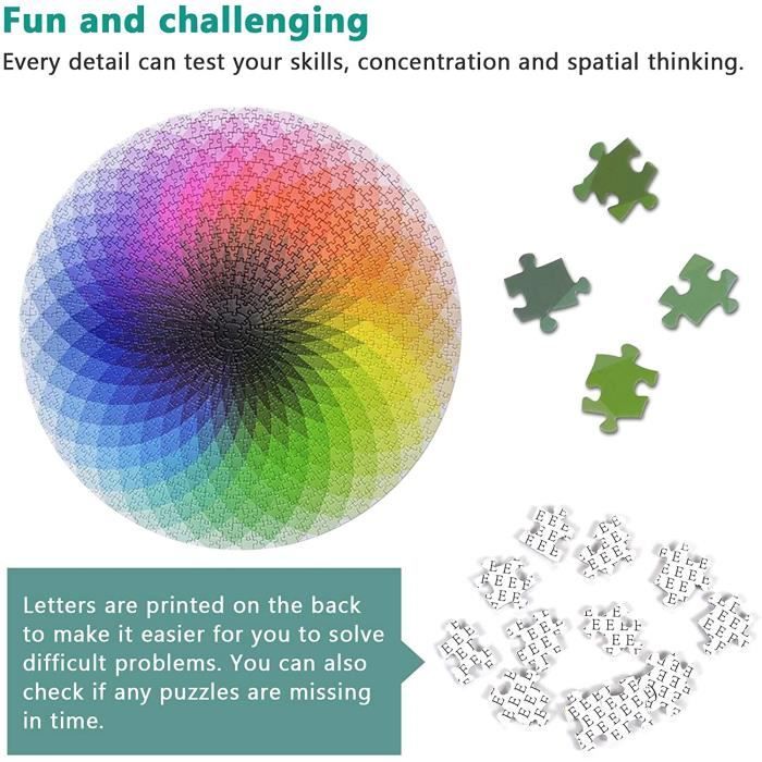 Ulmer Puzzleschmiede - Puzzle Mandala: Puzzle 1000 pièces - Figure  géométrique avec des Couleurs spéciales160 - Cdiscount Jeux - Jouets