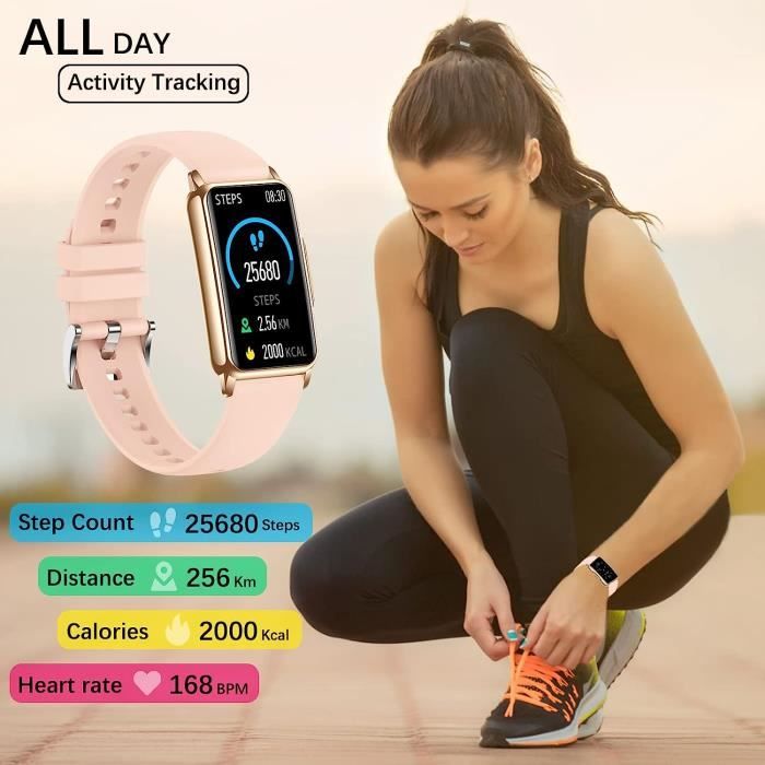 Montre Connectée Femme, Bracelet Montre Connectée Etanche Ip68 Avec Cycle  Menstruel, 123 Modes Sportifs, Fréquence Cardiaque,[H101] - Cdiscount  Téléphonie