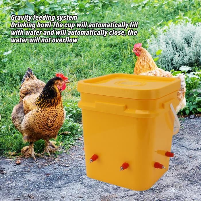 Gobelets à Eau De Poulet, Abreuvoir Pour Poules, 10 Pièces Abreuvoir Automatique De Tasses D'eau De Poulet 1/2 Pouces Outils D'alimentation De Poule De Volaille Rouge Pour Poussins Canards Oies