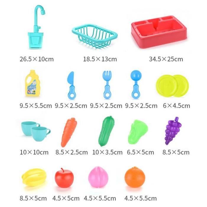 EFO SHM Set De Cuisine Enfant – Casseroles, Ustensiles, Fruits/Légumes à Découper – Jeu De Rôle Éducatif Dès 3 Ans – Cadeau Filles/Garçons