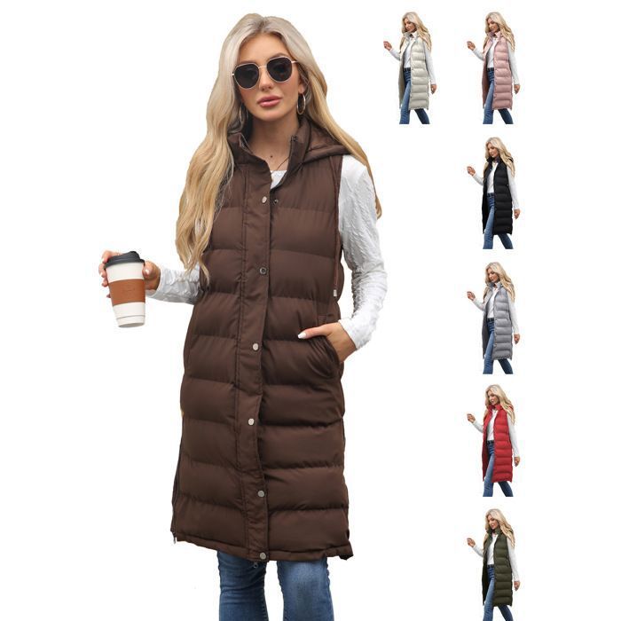 Manteau Sans Manche Femme Manteau Hiver Sans Manches Femme - Long, Capuche, Doudoune Matelassée Sweat Capuche Femme