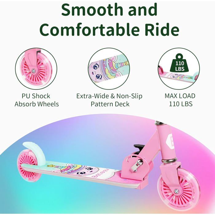 Fluxx - Trottinette 2 roues FLEXXY 121 mm pour les enfants dès 4 ans - Rose