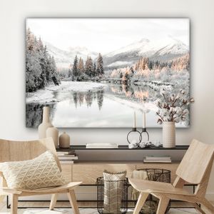 Tableau Toile 130 X 80 Cm – Forêt Et Arbres – Art Prêt à Accrocher – Numéroté 6130