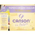 CANSON - Pochette papier dessin Mi-Teinte - 24 x 32 cm - 160g - 12 feuilles - Couleurs claires-0