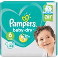 LOT DE 3 - PAMPERS : Baby-Dry Géant - Couches Pampers taille 6 (13-18 kg) 33 couches-0