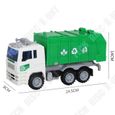 TD® Camion Poubelle Recyclage-Voiture Enfant Vert Maquette Camion Benne Garbage Truck Jouet Cadeau d'anniversaire Noël Fête-0