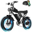 Ridstar Q20 - Vélo Électrique - 20" - Moteur 1000W - Avec Batterie Amovible 48V/20AH - Shimano 7 Vitesses - VTT E-Bike -Noir