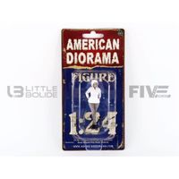 Voiture Miniature de Collection - AMERICAN DIORAMA 1/24 - FIGURINES Car Meet II Figure I - Marron / Beige - 76389