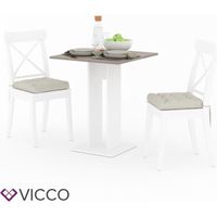 Table à manger EWERT VICCO table de cuisine table de salon table avec pied central sonoma 65 x 65 cm