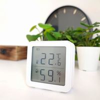 Smart Thermomètre Hygromètre connecté Tuya, Wi-Fi,  Alexa et Google Home pour la Maison Garage Wine Cellar et Cigar Humidor 