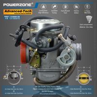 PD24J - Carburateur Pd24j 24mm Cvk, Pompe D'accélérateur, Pour Moteur Gy6 125cc-150cc Qmj-qmi157-152, Vtt, Go