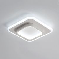 Plafonnier LED Moderne 24W 6000K Blanc Lustre Plafond Carré Lampe pour Bureau Chambre Cuisine, L.24*H.5 CM