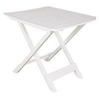 Table pliante - DMORA - Polypropylène - Blanc - 72x80x70 cm