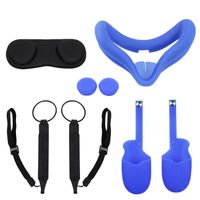 ( Bleu ) Kit silicone VR Kit de protection 10 en 1 Accessoires VR pour Oculus Quest 2