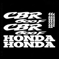 7 stickers CBR 600 F – BLANC – sticker HONDA CBR600F 600F Fireblade - HON427