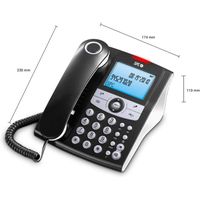 Téléphone Fixe de Bureau avec écran éclairé,2 mémoires directes,répertoire téléphonique,identifiant de l'appelant,Mains Libres et