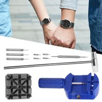 VINGVO Kit de suppression de broche de lien de bracelet de montre Ajusteurs de bracelet de bracelet Outils de réparation de montre