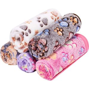 ENCLOS - CHENIL Lot de 5 couvertures pour animaux de compagnie - Douces et chaudes - 60 x 40 cm Couverture Chien Chat Douce , Couverture Polaire