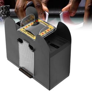TAAVOP Mélangeur De Cartes Automatique 1 à 6 Jeux – Piles AA – UNO, Poker, Blackjack – Transportable