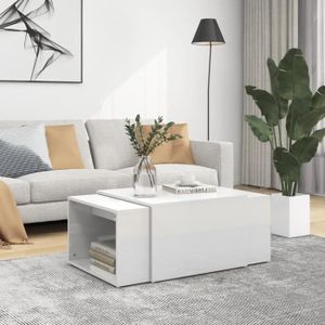 YWXCJ Tables Basses Nordic Or Fer forgé carré Petite Table Basse Simple Petit Appartement canapé Salon côté Chambre Table de Chevet décoration Couleur : Blanc, Taille : 40x40x45.5cm 