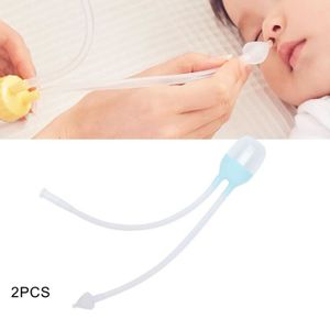 MOUCHE-BÉBÉ Drfeify ventouse nasale pour bébé Aspirateur Nasal pour bébé en Silicone souple, 2 pièces, nettoyage de la puericulture soin Bleu