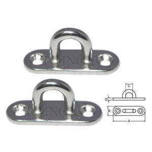 inox Lot de 10 Pièces Pontet Sur Platine 45x15mm