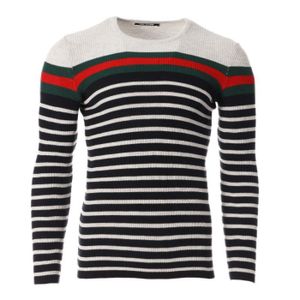 PULL Pull Marine/Blanc Homme Paname Brothers 2578