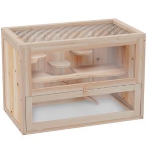 CAGE Cage pour hamsters souris ron 60x35x42cm Beige