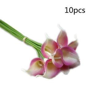 Lot de 2 bouquets de fleurs Artificielles Lumenty la D/écoration Int/érieure-Chaque Bouquet est Compos/é de 7 tiges Dot/ées de Feuilles et de 21 T/êtes de fleurs-Style R/étro-Couleur Rose