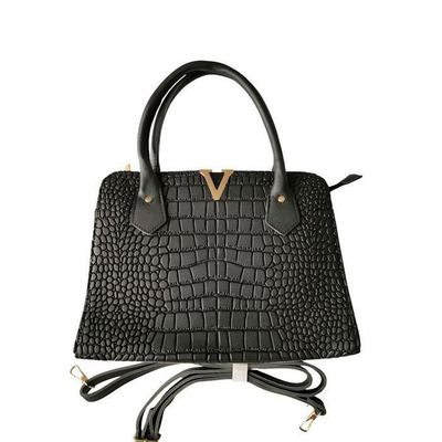 Petit Sac à Main Imprimé Croco La Troika Lise G5432 Noir