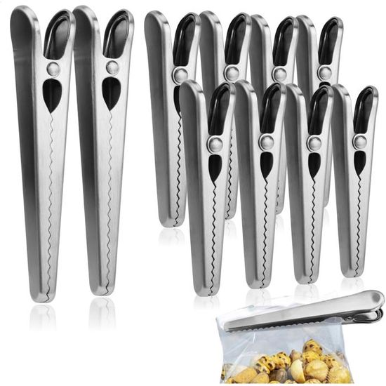 Lot De 10 Adorables Pinces à Frites En Plastique à Thème Abeille - Scelleuses De Sacs Mignonnes Et Fonctionnelles Pour Le - Maison