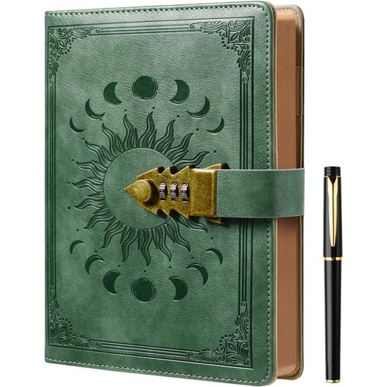 Carnet Secret Code Perdu Carnet Secret Avec Code Verrouillage - Journal Intime Fille A5 - Cuir PU - Stylo Et Autocollants Cahier Secret Fille
