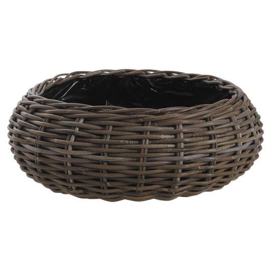 Jardinière Osier Gris 50x16x15cm - Avec Doublure Imperméable