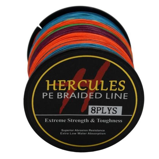 Ligne De Pêche Tressée Polyéthylène 10 M - 8 Brins - Diamètre 1 Mm - Rouge Et Blanc - Haute Résistance