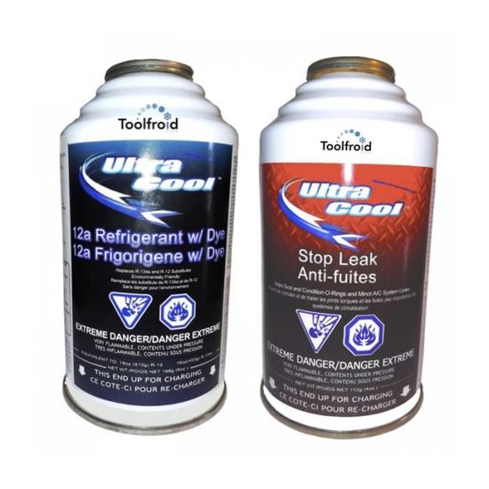 Errecom Extreme Ultra - 6 ml, Stop-Fuites pour Systèmes AC/R avec adaptateurs 1/4 et 5/16 SAE (pour R410a, R32), et pour Systèmes de Climatisation